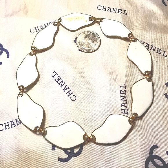 DESIGNER Signed K Denning Fused Enamel Glass Necklace - Picture 5 of 6